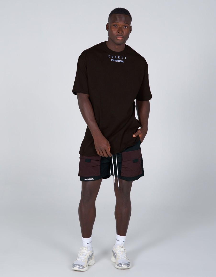 Men STAX Shorts | Mens Nylon Pocket Shorts Umber