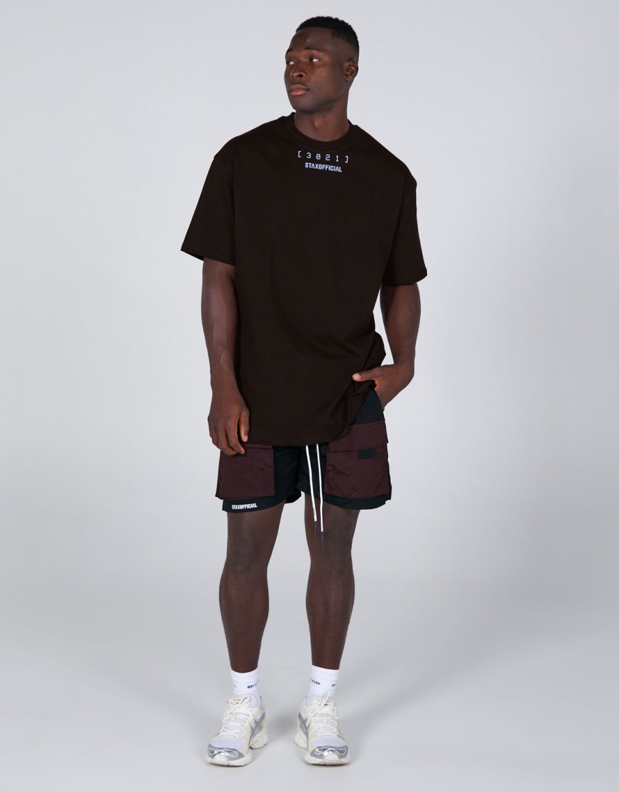 Men STAX Shorts | Mens Nylon Pocket Shorts Umber