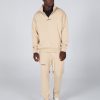 Men STAX Hoodies & Sweatshirts | Mens Quarter Zip Crew Cream