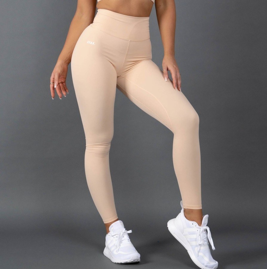 Women STAX Tights & Leggings | Full Length Tights Nandex Original Ecru Peach