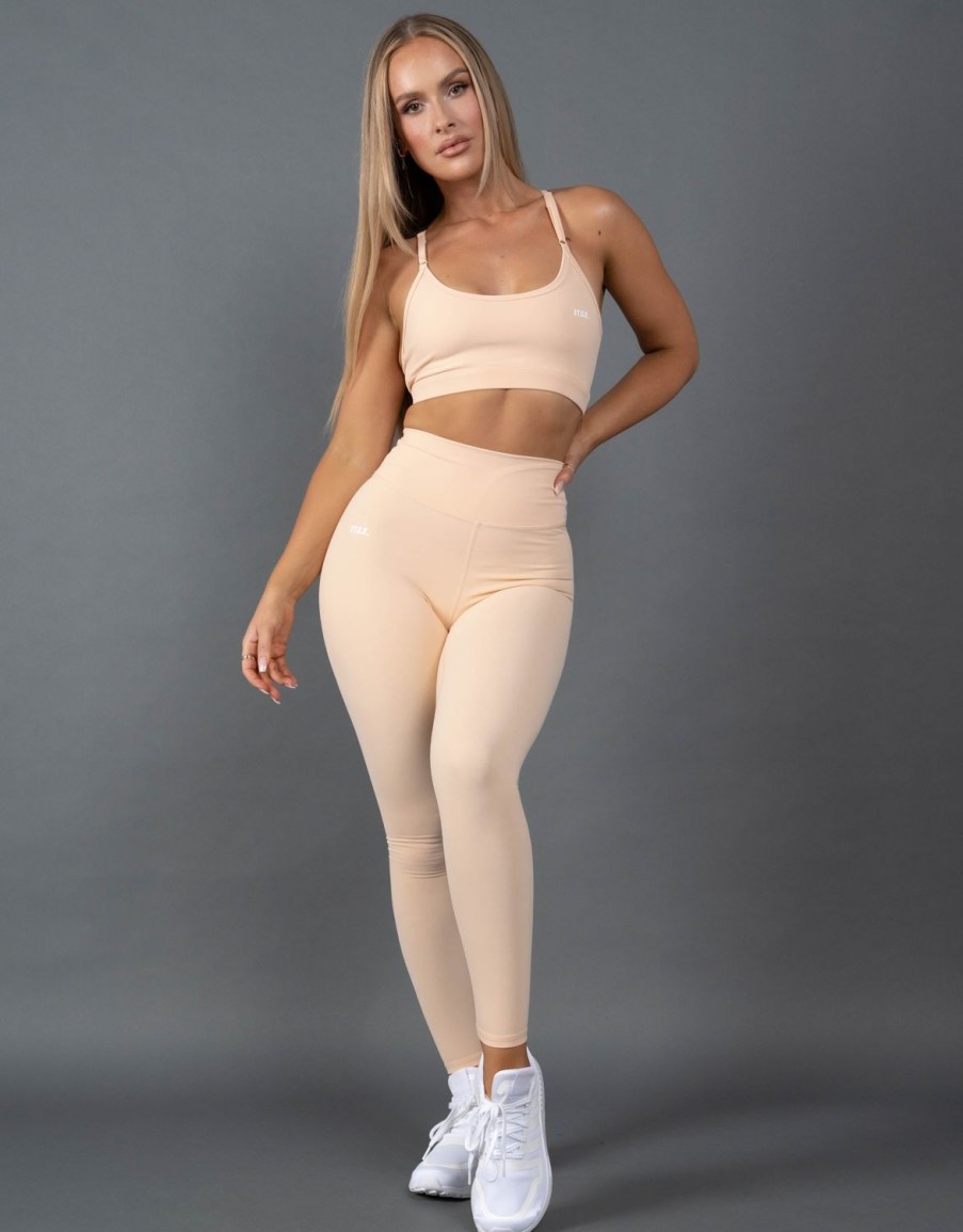 Women STAX Tights & Leggings | Full Length Tights Nandex Original Ecru Peach