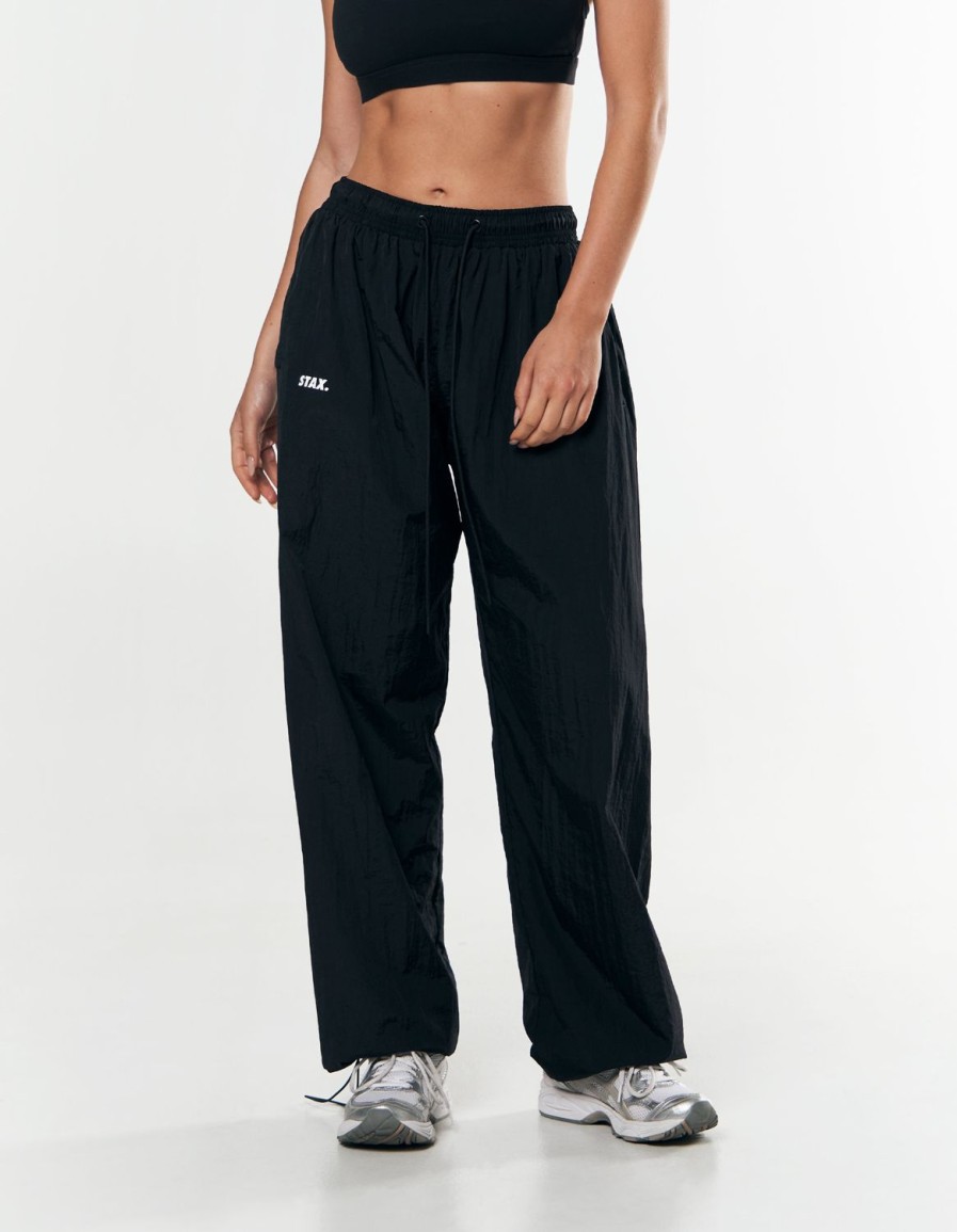 Women STAX Pants | Parachute Pants Black