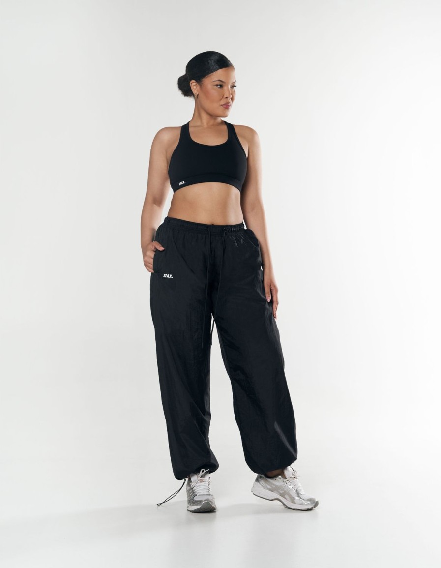 Women STAX Pants | Parachute Pants Black