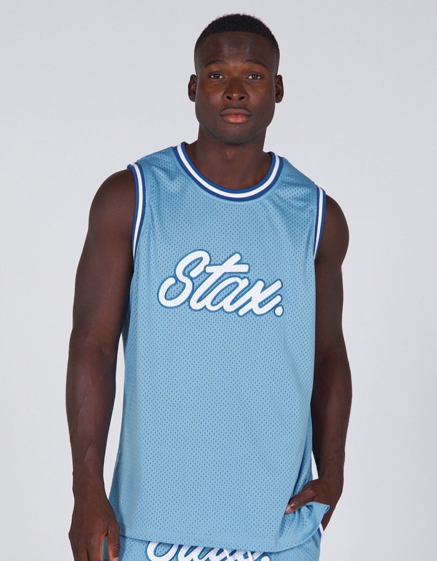 Men STAX T-Shirts & Vests | Court Drip Basketball Singlet Columbia