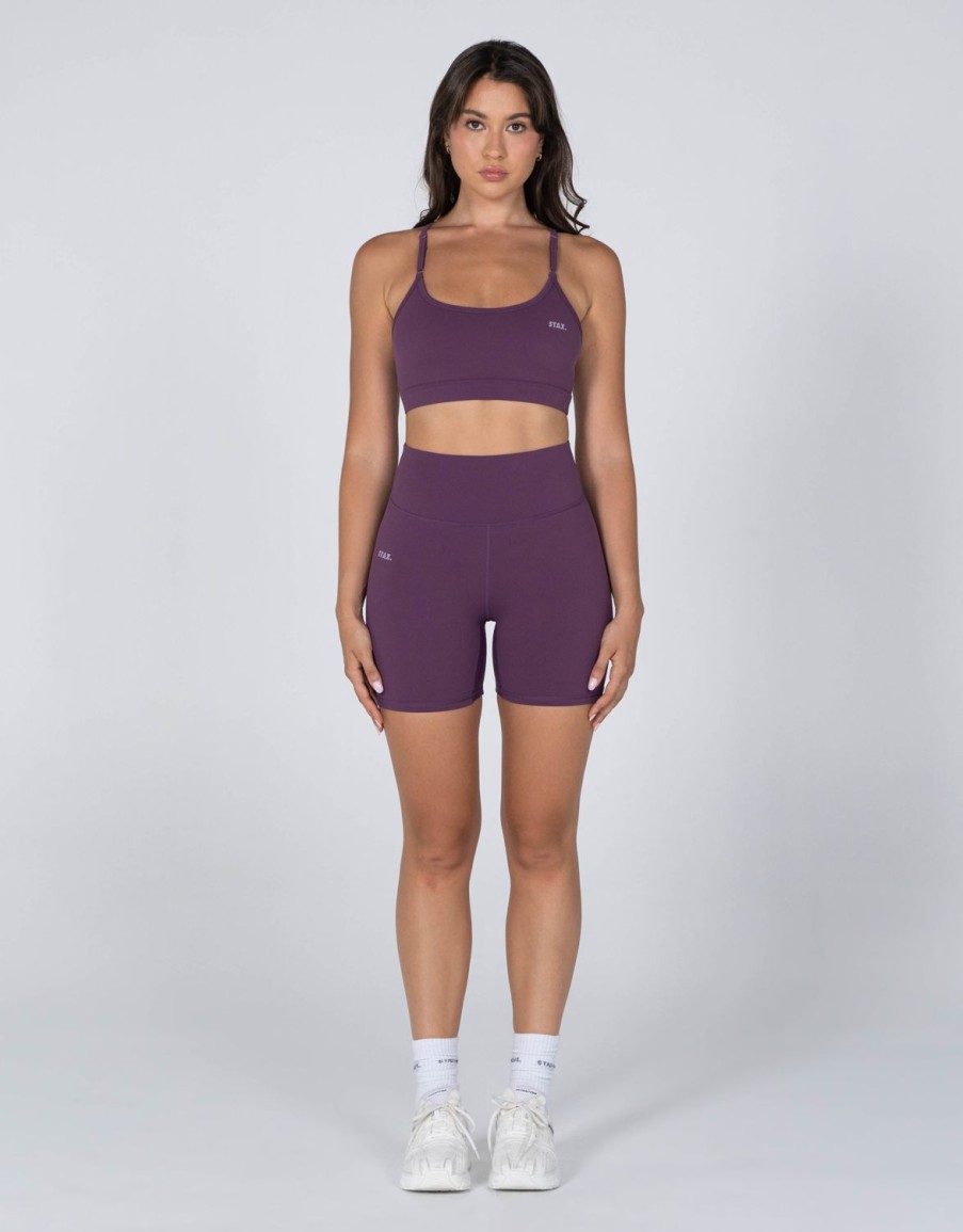 Women STAX Shorts | Midi Bike Shorts Nandex Iris Purple