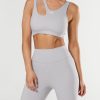 Women STAX Sports Bras & Crop Tops | Flex Crop Nandex Light Grey