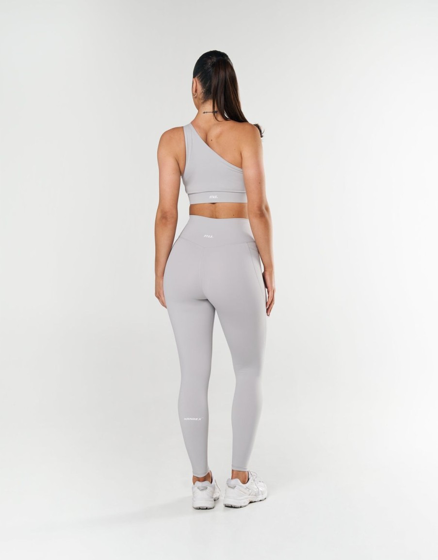 Women STAX Sports Bras & Crop Tops | Adira Crop Nandex Light Grey