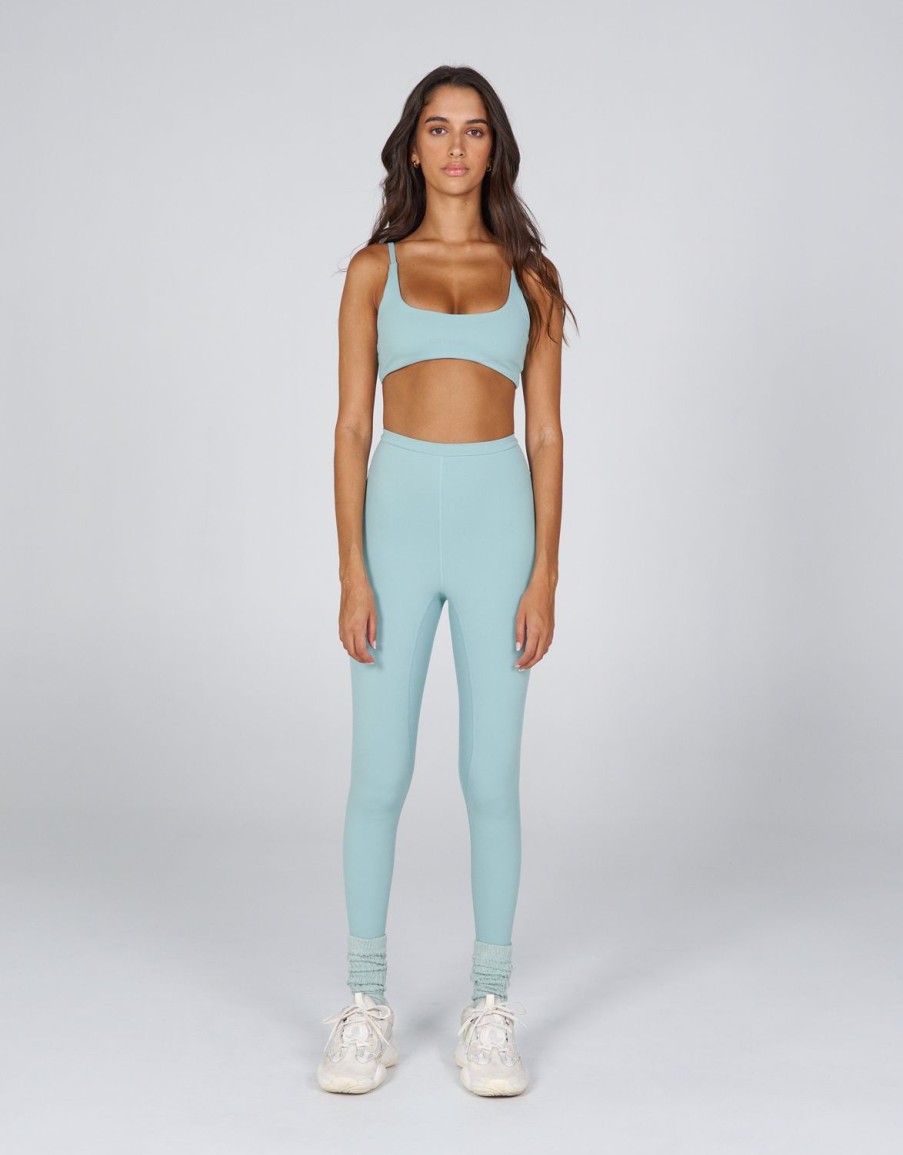 Women STAX Sports Bras & Crop Tops | Aw Desert Crop Capri (Blue)