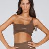 Women STAX Sports Bras & Crop Tops | Aw Arizona Crop Tuscan (Brown)