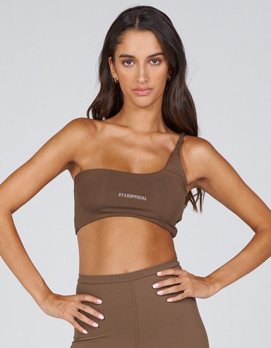 Women STAX Sports Bras & Crop Tops | Aw Arizona Crop Tuscan (Brown)