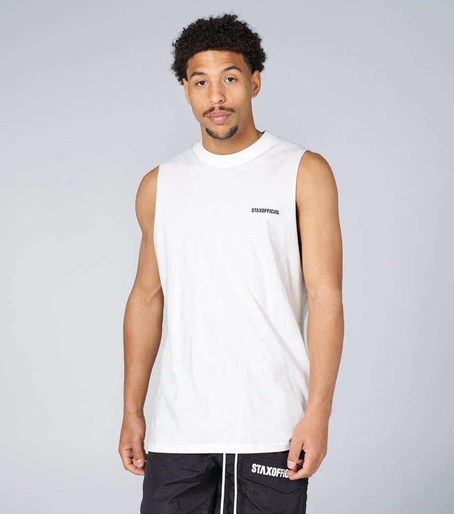 Men STAX T-Shirts & Vests | Mens Tank White