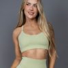 Women STAX Sports Bras & Crop Tops | Strappy Crop Nandex Thistle Green