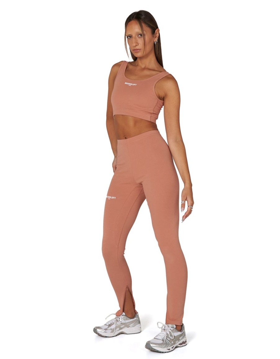 Women STAX Tights & Leggings | Sl Bw Full Length Tights Sakura Salmon