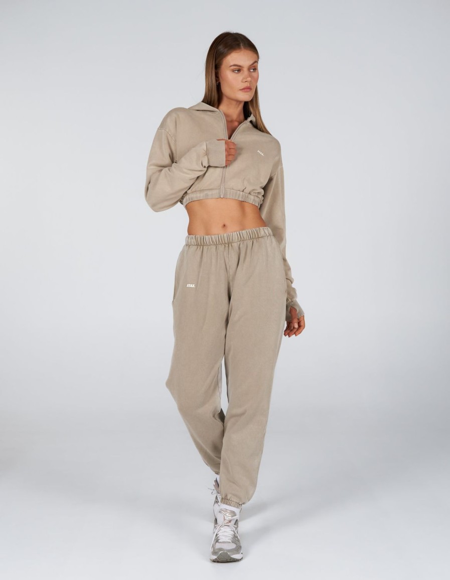 Women STAX Hoodies & Sweaters | W23 Cropped Hoodie Earth