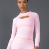 Women STAX Long Sleeve Tops | Premium Seamless Cut Out Long Sleeve Lounge V5.1 Taffy