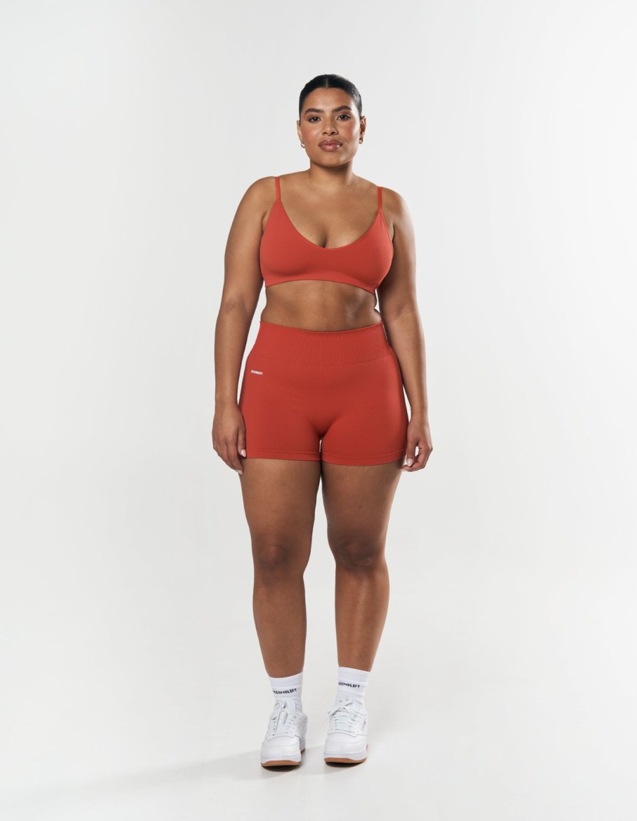 Women STAX Sports Bras & Crop Tops | Seamless Base Bralette Red