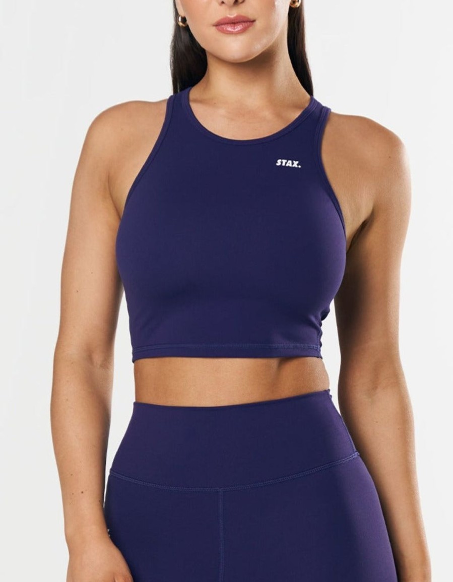 Women STAX Tanks & Singlets | Cropped Tank Nandex Royal Navy