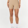 Women STAX Shorts | Midi Bike Shorts Nandex Sand Beige