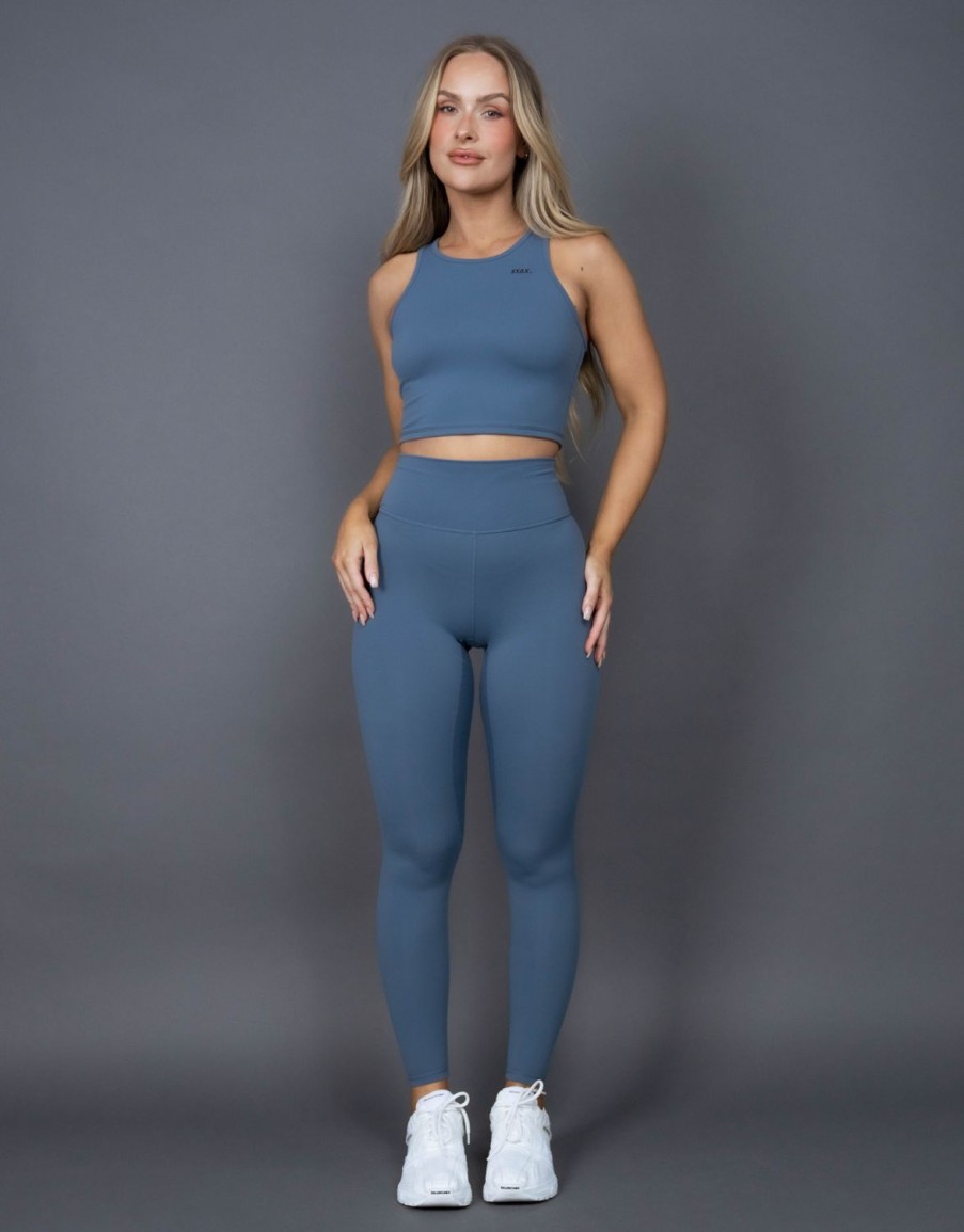 Women STAX Tanks & Singlets | Cropped Tank Nandex Cobalt Blue