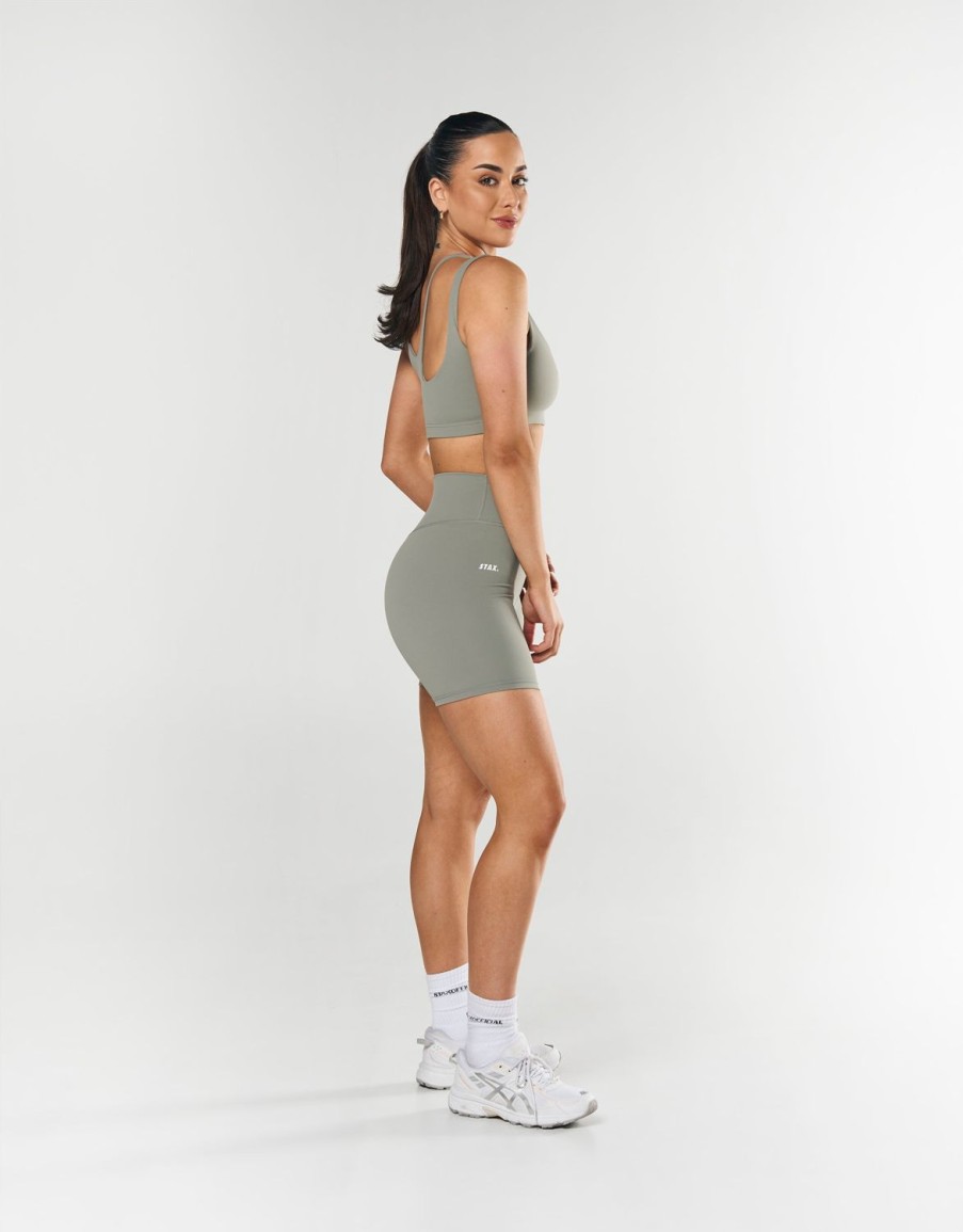 Women STAX Shorts | Midi Bike Shorts Nandex Sage