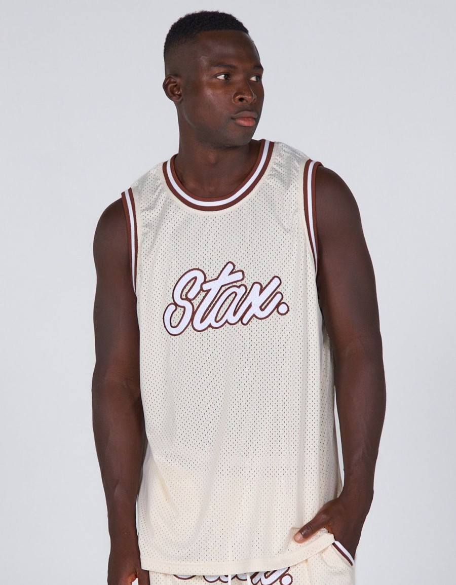 Men STAX T-Shirts & Vests | Court Drip Basketball Singlet Boston