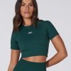 Women STAX Sports Bras & Crop Tops | Premium Seamless Favourites Cropped Tee Pine