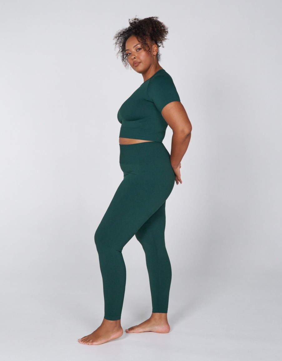 Women STAX Sports Bras & Crop Tops | Premium Seamless Favourites Cropped Tee Pine