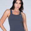 Women STAX Tanks & Singlets | Body Tank Nandex Charcoal Grey