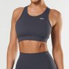 Women STAX Sports Bras & Crop Tops | Blaze Crop Nandex Dark Grey