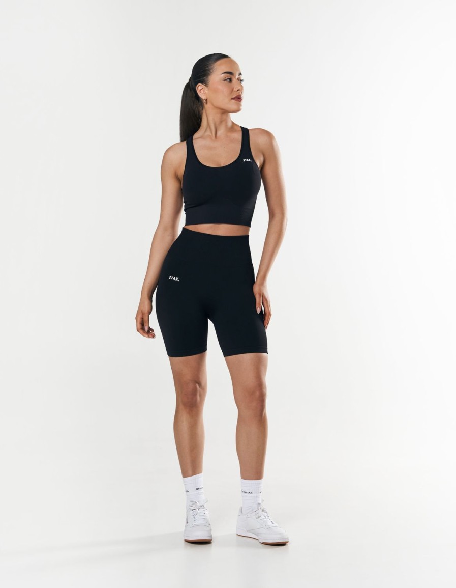 Women STAX Sports Bras & Crop Tops | Premium Seamless Racer Crop Astro