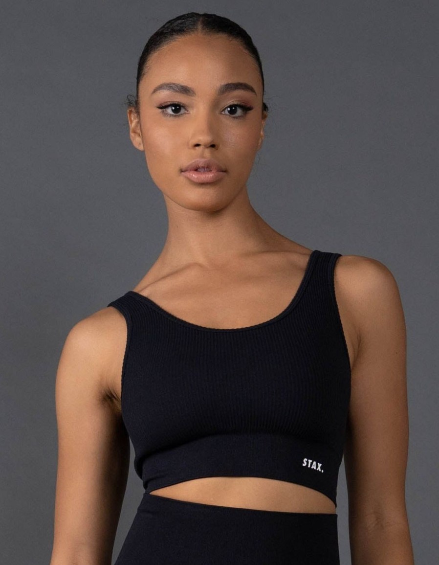 Women STAX Sports Bras & Crop Tops | Premium Seamless Low Back Crop Lounge V5.1 Astro