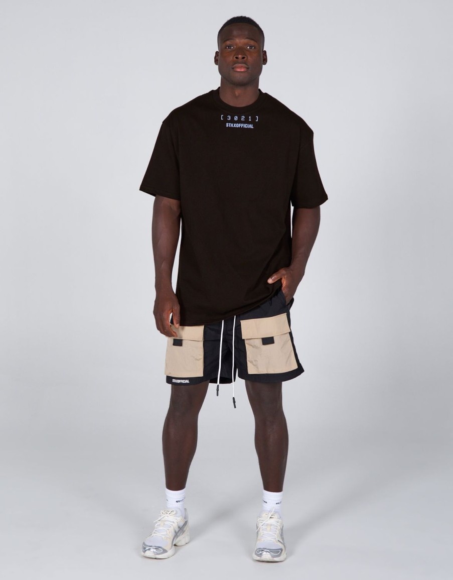 Men STAX Shorts | Mens Nylon Pocket Shorts Beige