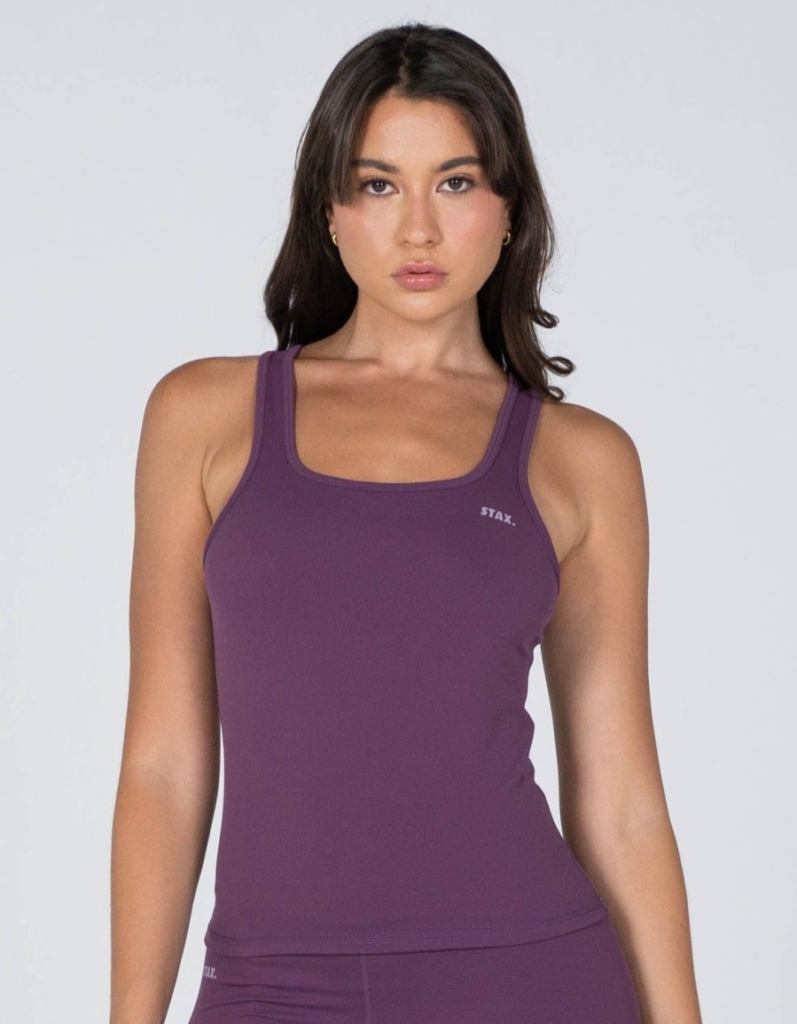 Women STAX Tanks & Singlets | Body Tank Nandex Iris Purple