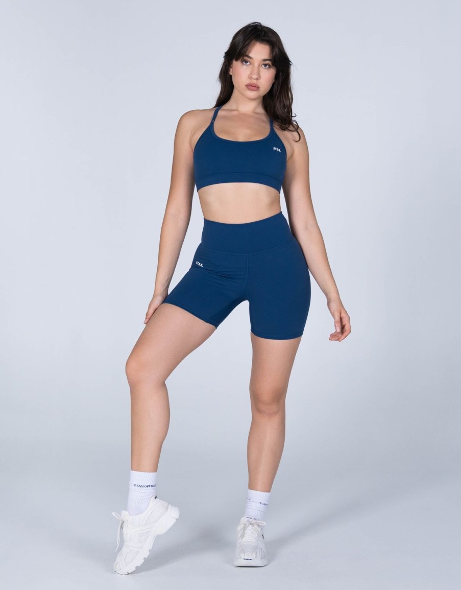 Women STAX Shorts | Midi Bike Shorts Nandex Navy