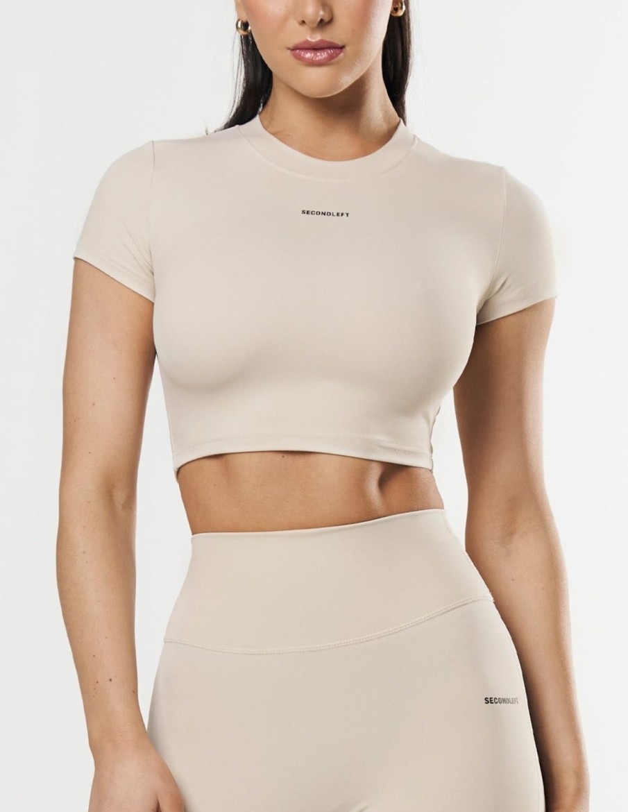 Women STAX Sports Bras & Crop Tops | Pulse Tee Nandex Cream