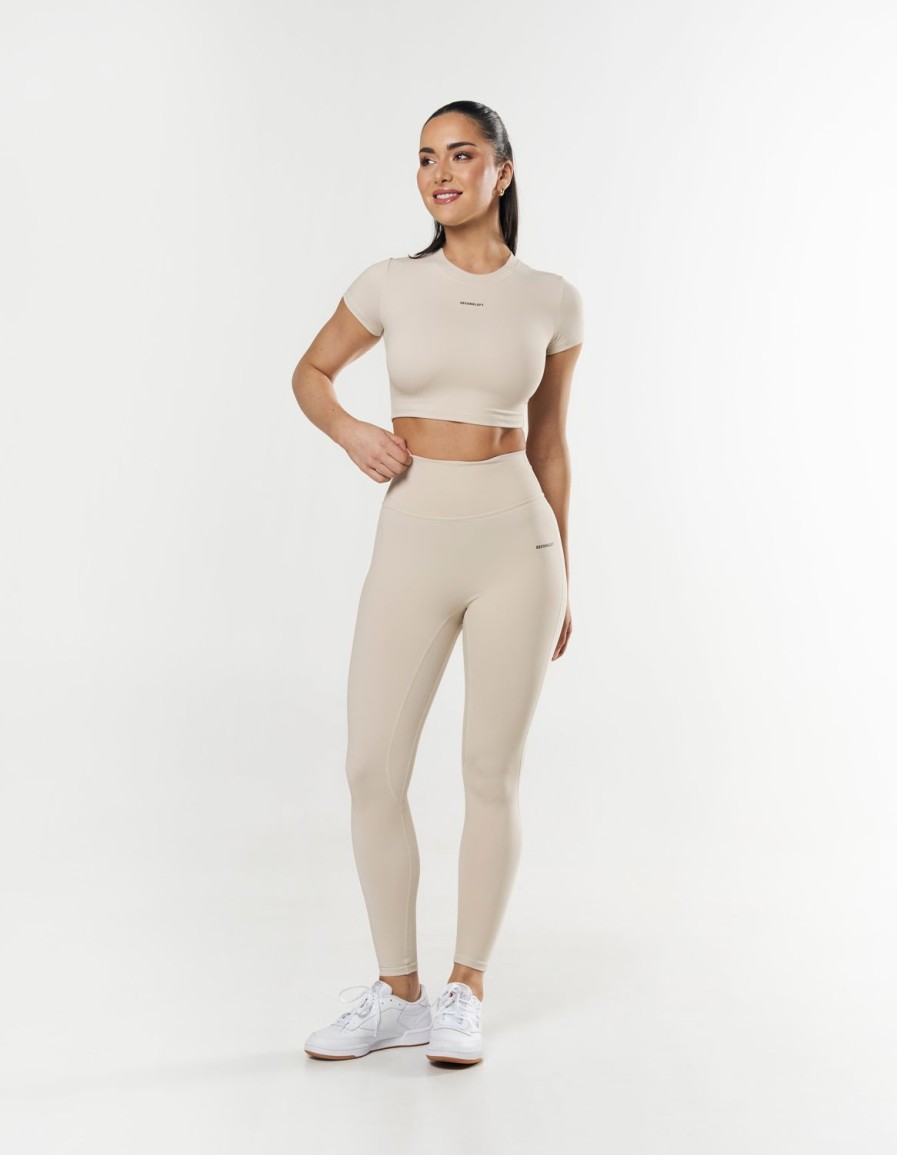 Women STAX Sports Bras & Crop Tops | Pulse Tee Nandex Cream