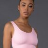 Women STAX Sports Bras & Crop Tops | Premium Seamless Low Back Crop Lounge V5.1 Taffy