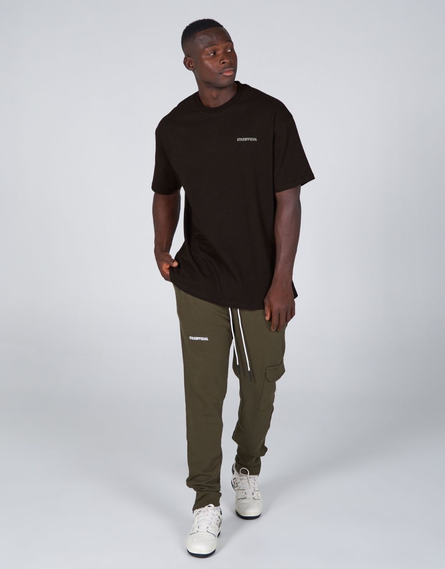 Men STAX Joggers | Mens Fitted Joggers Khaki