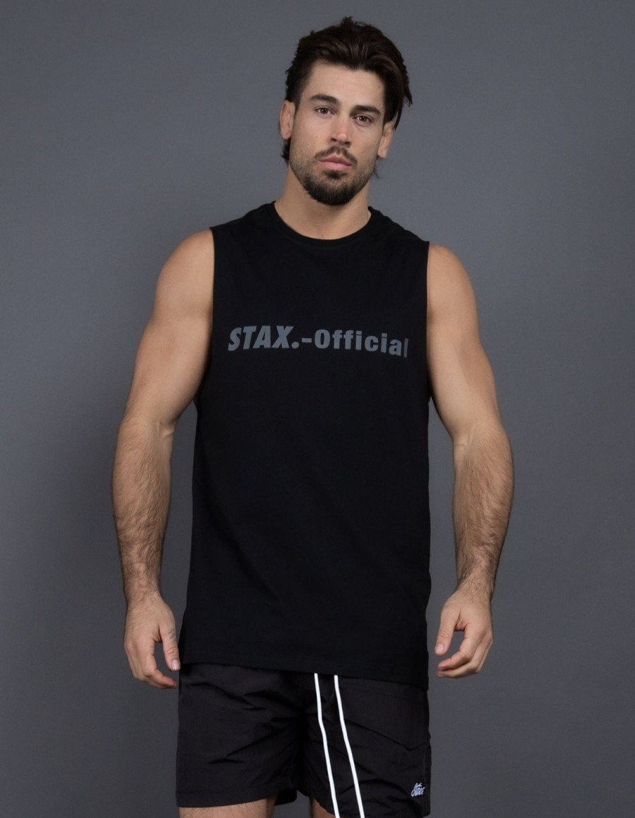 Men STAX T-Shirts & Vests | Drip 21 Mens Tank Midnight