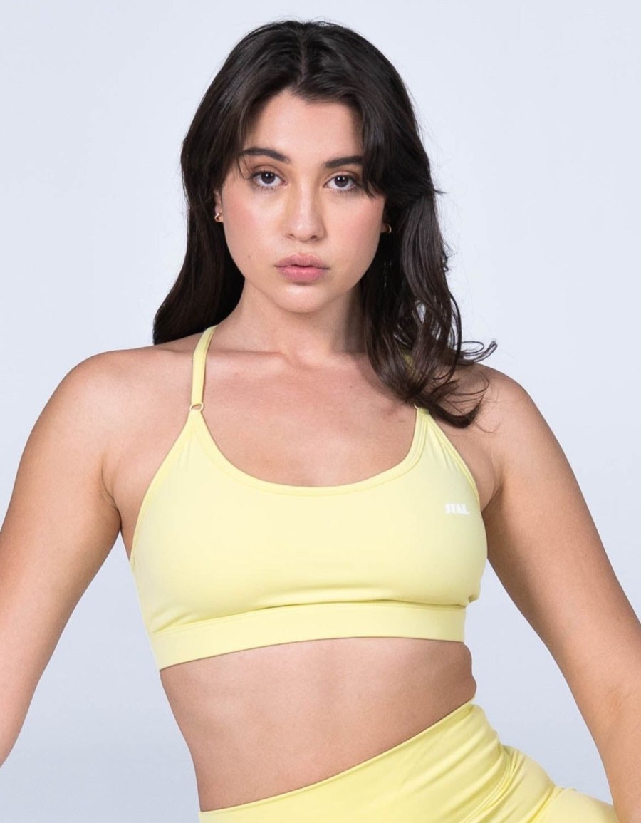 Women STAX Sports Bras & Crop Tops | Strappy Crop Nandex Lemon