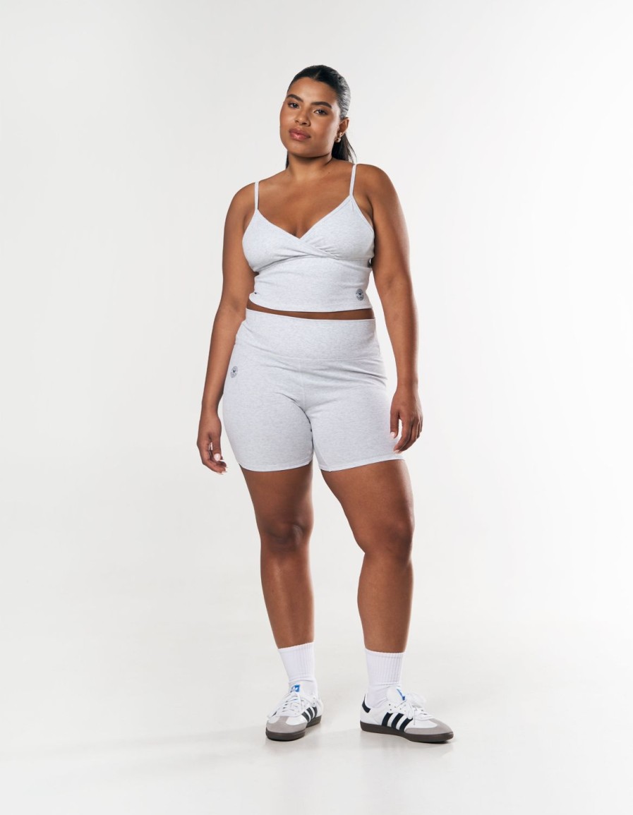 Women STAX Sports Bras & Crop Tops | Racquet Club V Tank Grey Marle