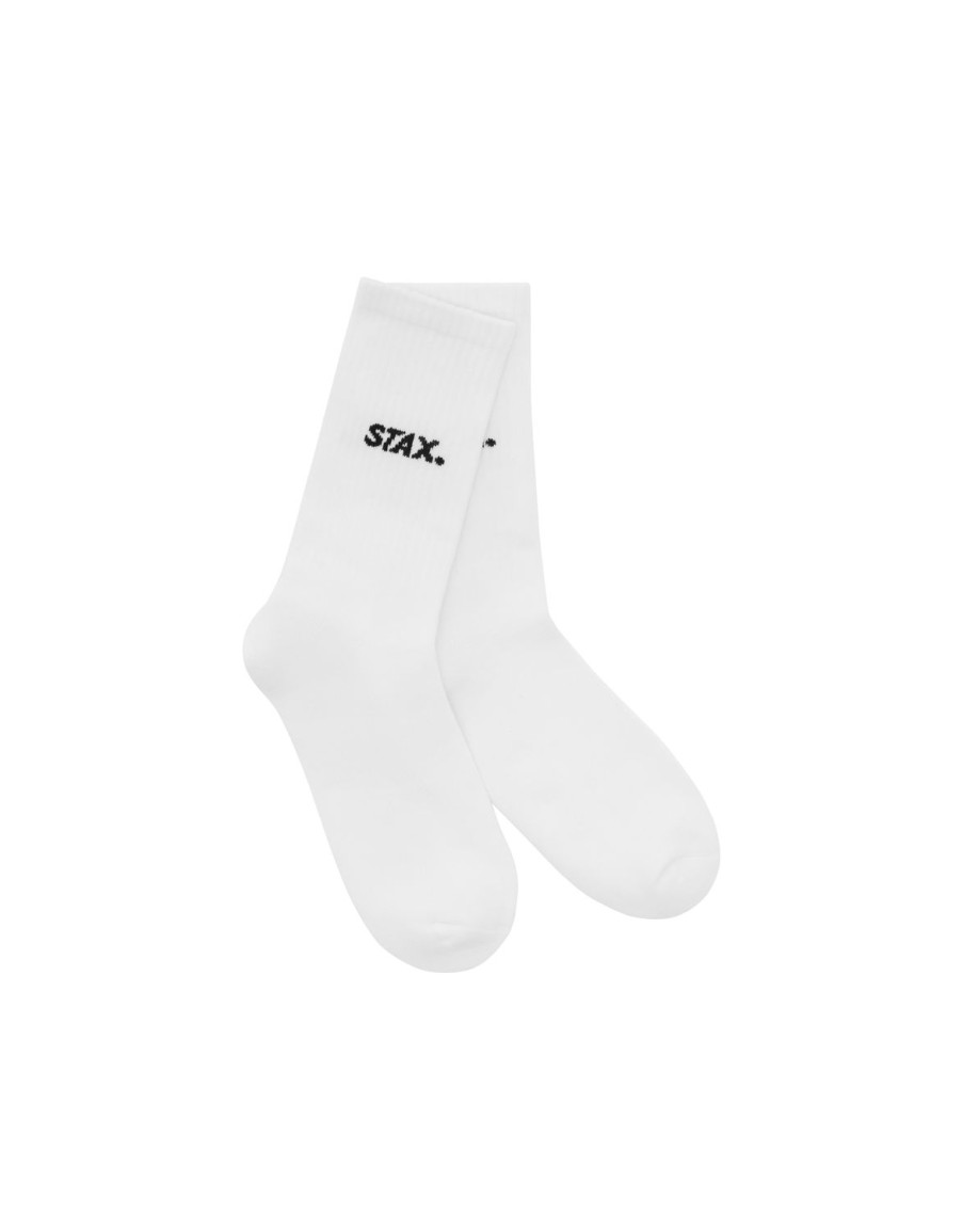 Women STAX Socks | Crew Socks White