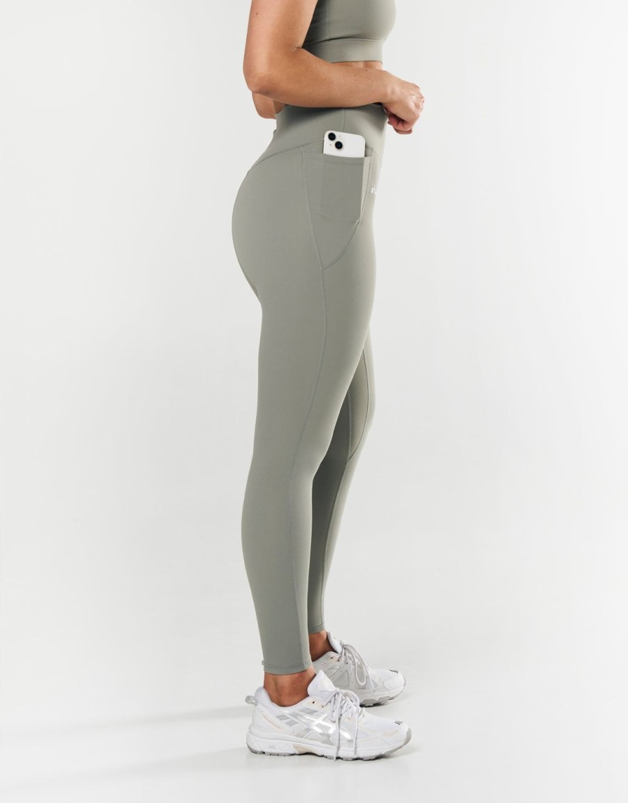 Women STAX Tights & Leggings | Phone Pocket Full Length Tights Nandex Sage