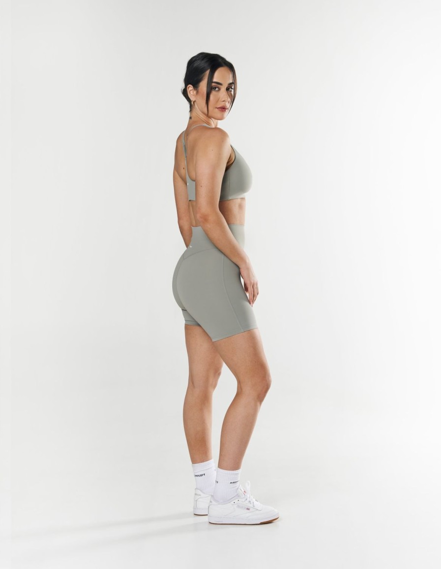 Women STAX Sports Bras & Crop Tops | Fuse Crop Nandex Grey