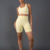 Women STAX Shorts | Premium Seamless Midi Bike Shorts V5.1 Lemon