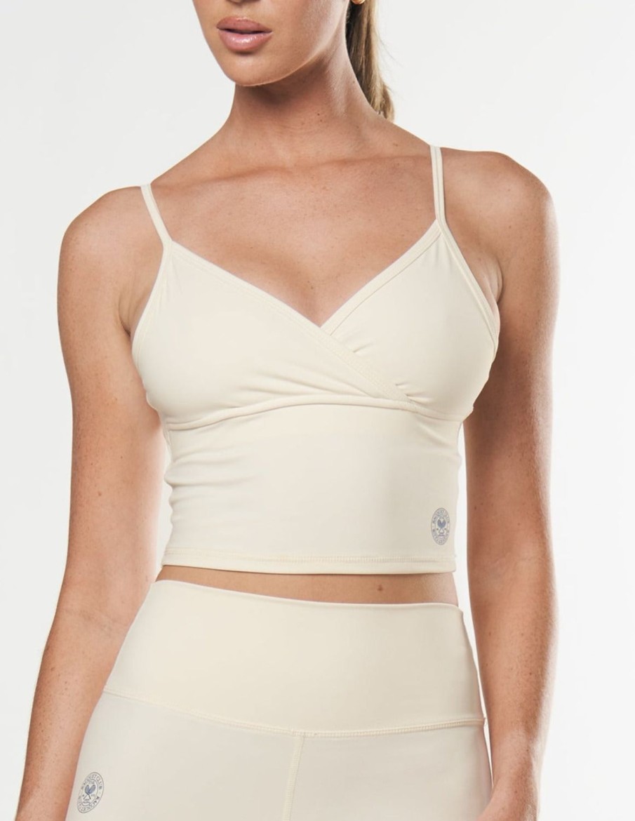 Women STAX Sports Bras & Crop Tops | Racquet Club V Tank Cream