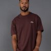 Men STAX T-Shirts & Vests | Mens Cursive Tee Kuuma (Brown)