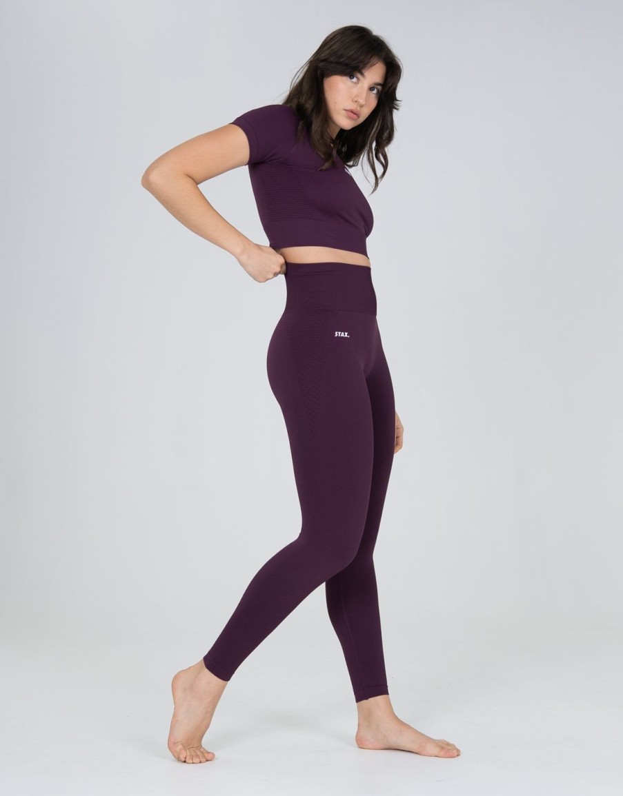 Women STAX Tights & Leggings | Premium Seamless Tights V6 Amarnth (Burgundy)