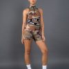 Women STAX Shorts | Camo Wb Midi Bike Shorts Black