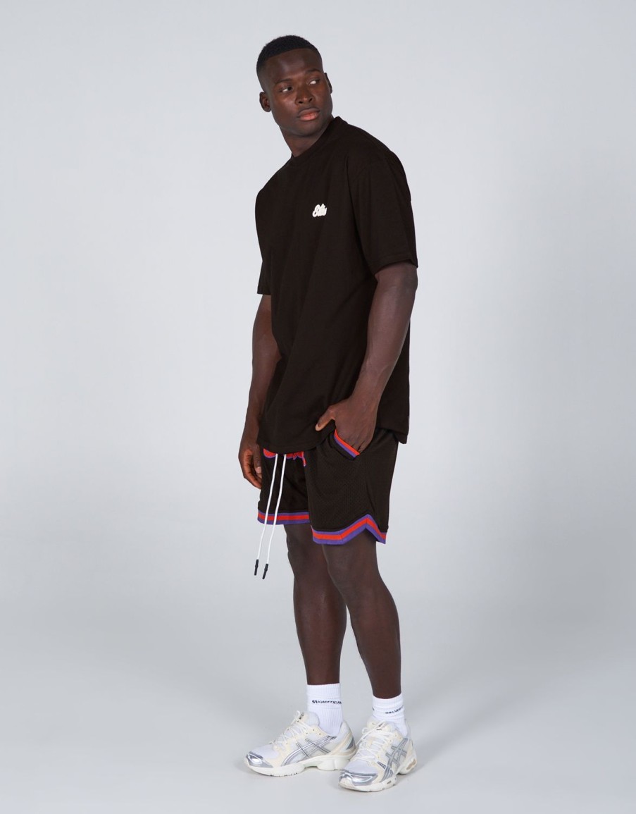 Men STAX T-Shirts & Vests | Court Drip Basketball Tee Black & Cream